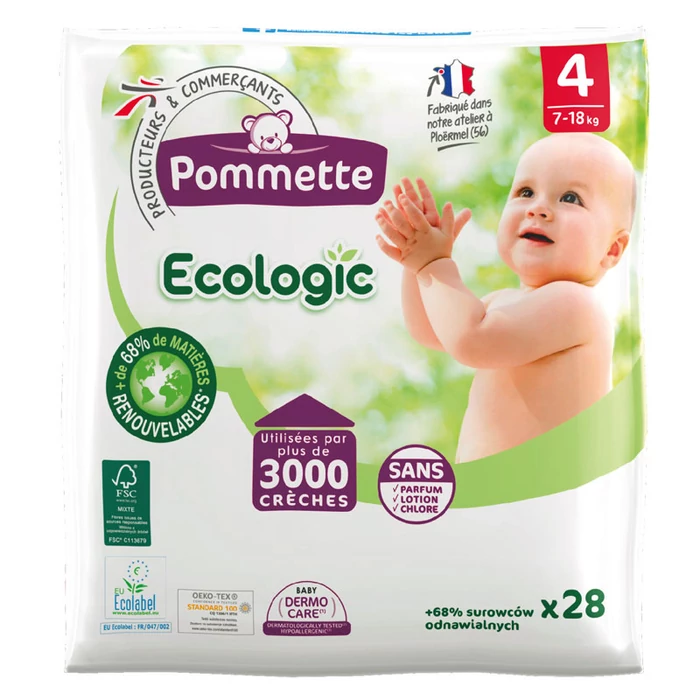 Pommette Ecologic öko pelenka 4 maxi (7-18kg) HAVI ADAG 5x28db