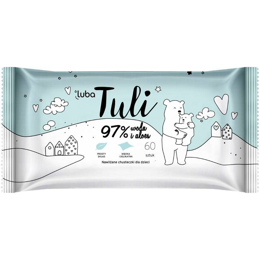 Luba Tuli aloe vera nedves törlőkendő, 97% nedvességtartalom 60db