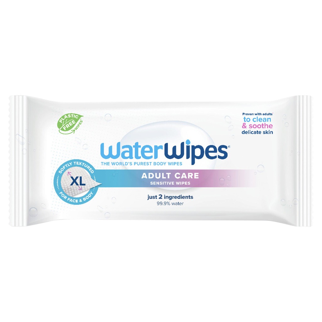 WaterWipes Adults XL Nedves törlőkendő műnyagmentes 30db