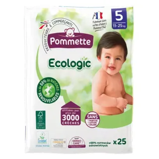 Pommette Ecologic öko pelenka 5 junior (11-25kg) HAVI ADAG 6x25db