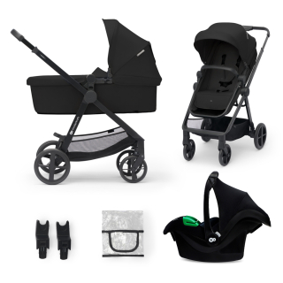 Kinderkraft NEWLY 3in1  babakocsi + MINK PRO, Classic black