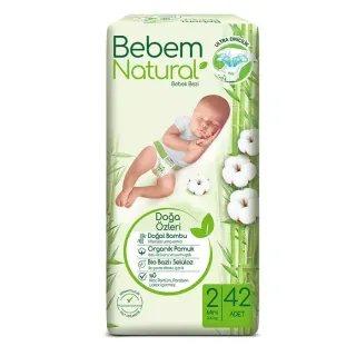 Bebem Natural pelenka bambuszrosttal 2 mini (3-6kg) 42db